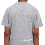 Berghaus Men's Mountain Checklist Short Sleeve Tee Grey / Small-Grey / Medium-Grey / Large-Grey / X-Large-Grey / XX-Large #- 53 Degrees North 