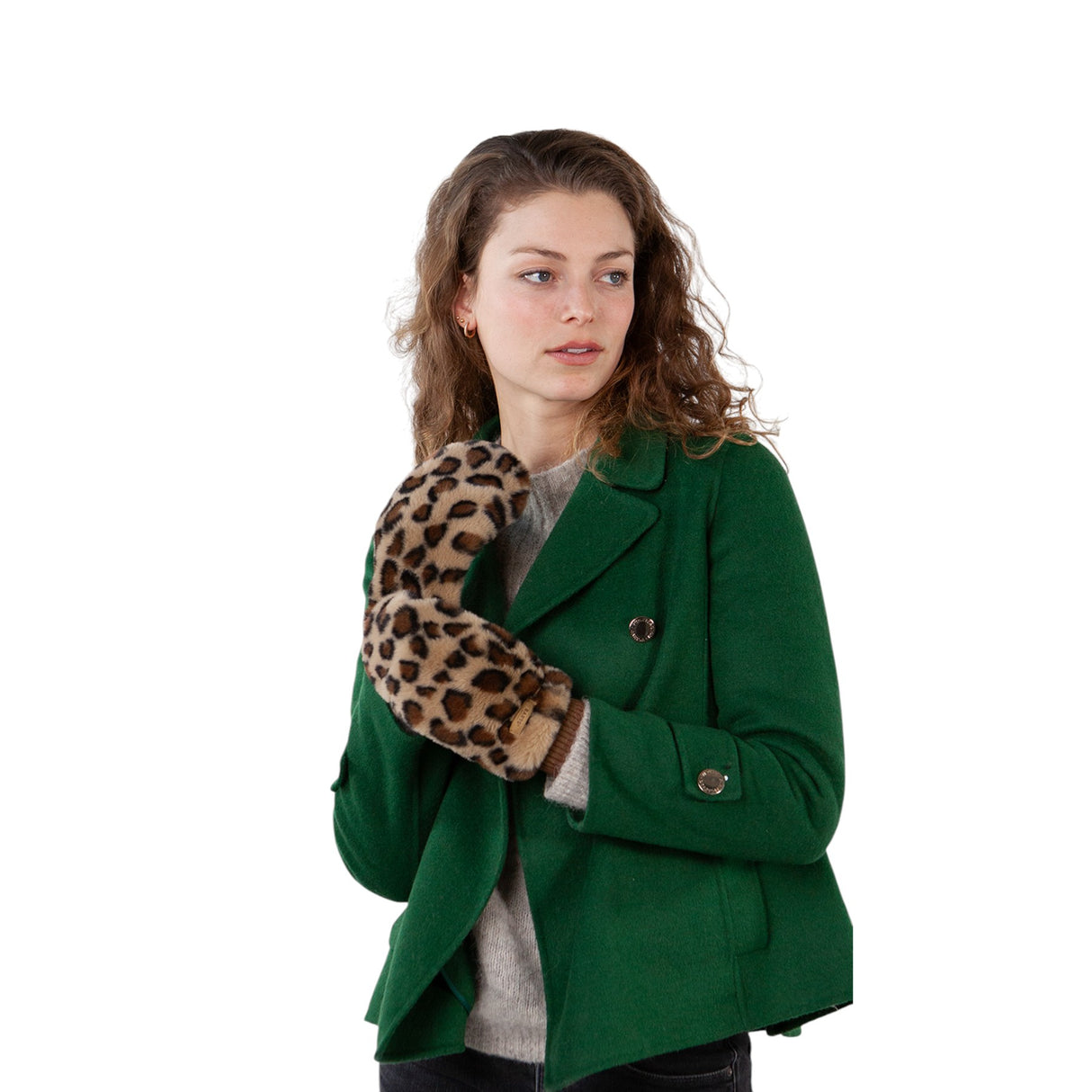 Barts Fur Mitts Print Brown-Black #- 53 Degrees North 