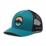Columbia Mesh Snap Back Hat Black/Weld-River Blue/Black/Circular Landscape-Coll Navy/Columbia Grey/Mt Hood Circle-Tuscan/Dark Stone/Dark Mountain #- 53 Degrees North 