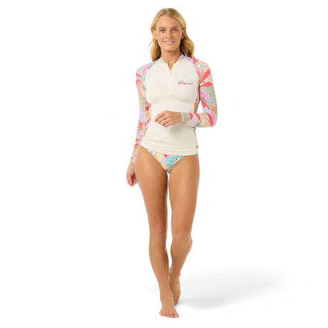 Ripcurl Women's Cala Vadella Long Sleeve UPF Rash Vest Multi / X-Small-Multi / Small-Multi / Medium-Multi / Large-Multi / X-Large #- 53 Degrees North 