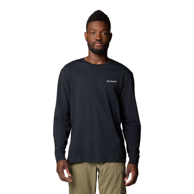 Columbia Men's North Cascades Long Sleeve T-Shirt Black/Hex Flag / Small-Black/Hex Flag / Medium-Black/Hex Flag / Large-Black/Hex Flag / X-Large-Black/Hex Flag / XX-Large #- 53 Degrees North 