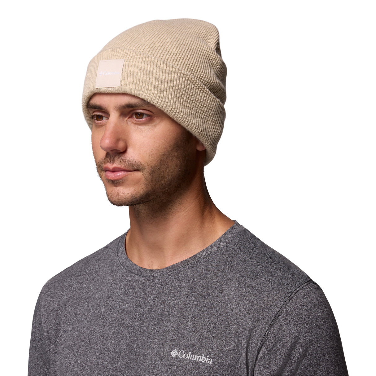 Columbia City Trek Heavyweight Beanie Dark Stone-Everblue-Shale Purple-Neon Light-Compass Blue/Icons #- 53 Degrees North 