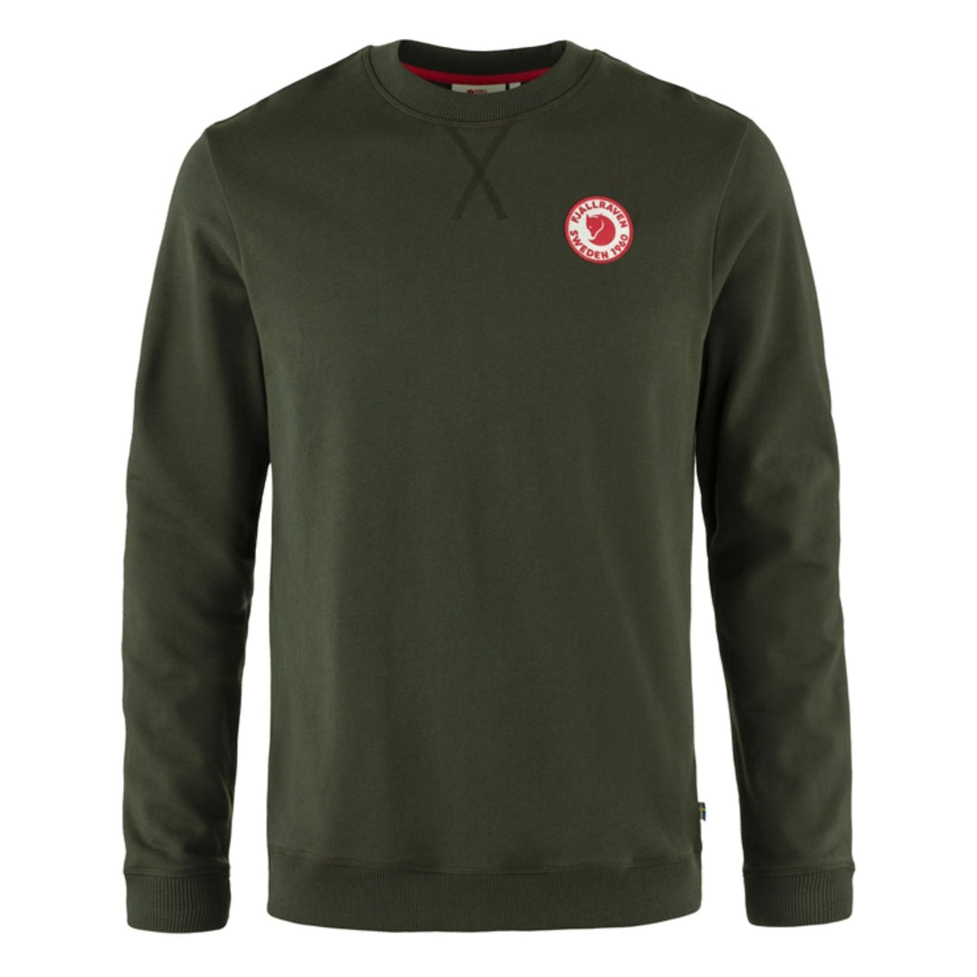 Fjällräven Men's 1960 Logo Badge Sweater #color_deep-forest