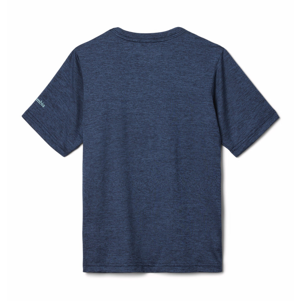 Columbia Kid's Mount Echo Short Sleeve Graphic Shirt #color_collegiate-navy-bearly-stroll