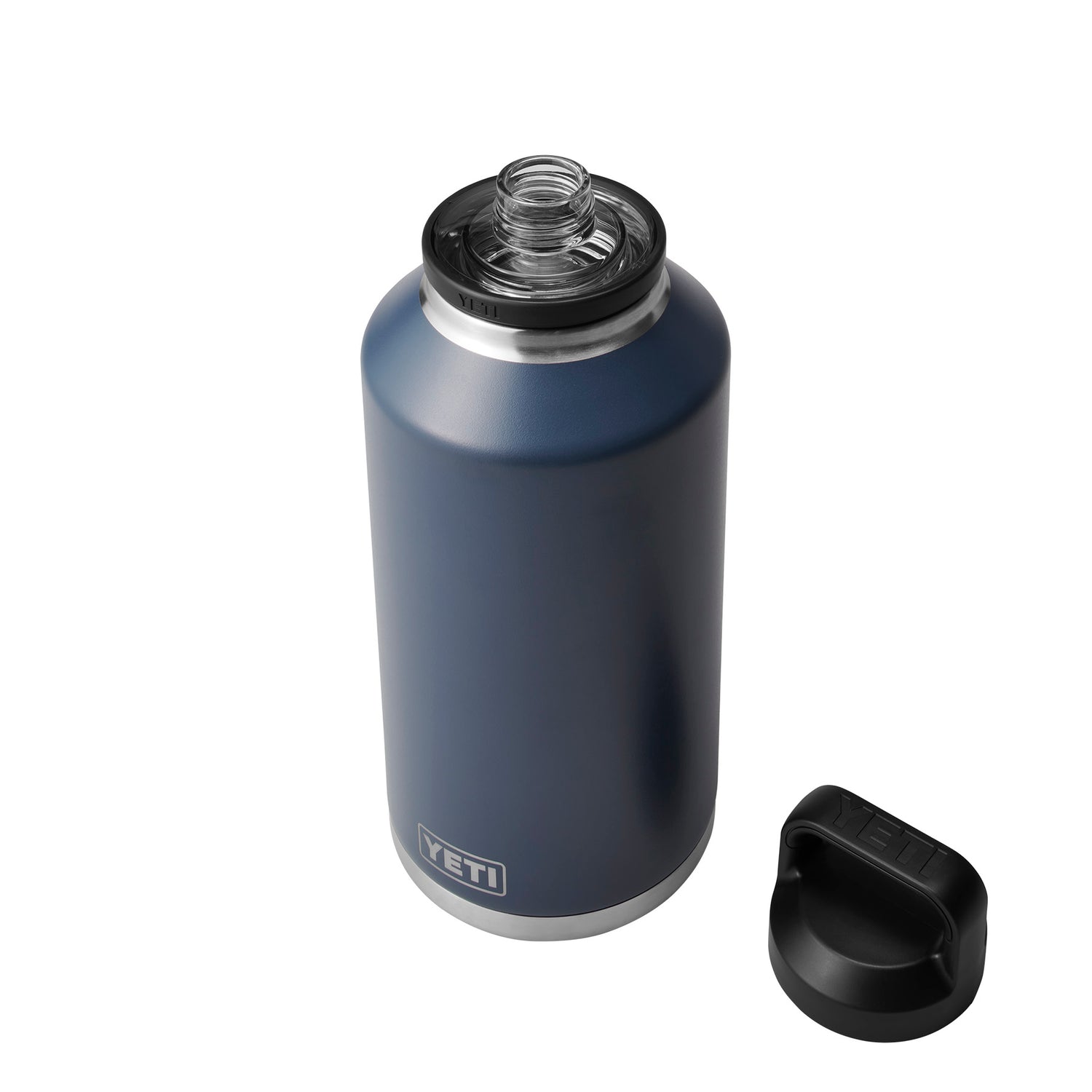 YETI Rambler 64oz (1.9 L) Bottle with Chug Cap Black Forest Green-Navy #- 53 Degrees North 