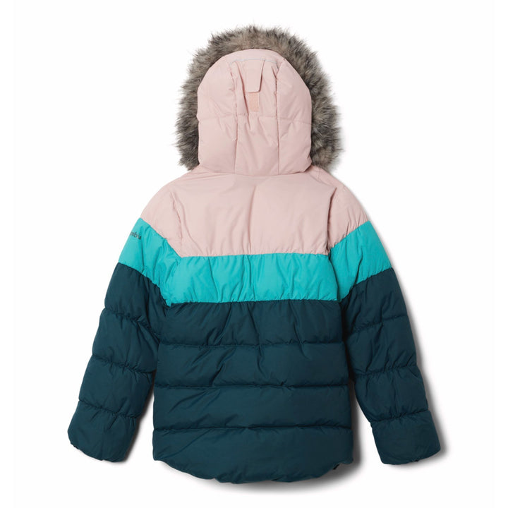 Columbia Kid's Arctic Blast II Jacket #color_night-wave-bright-aqua-dusty-pink