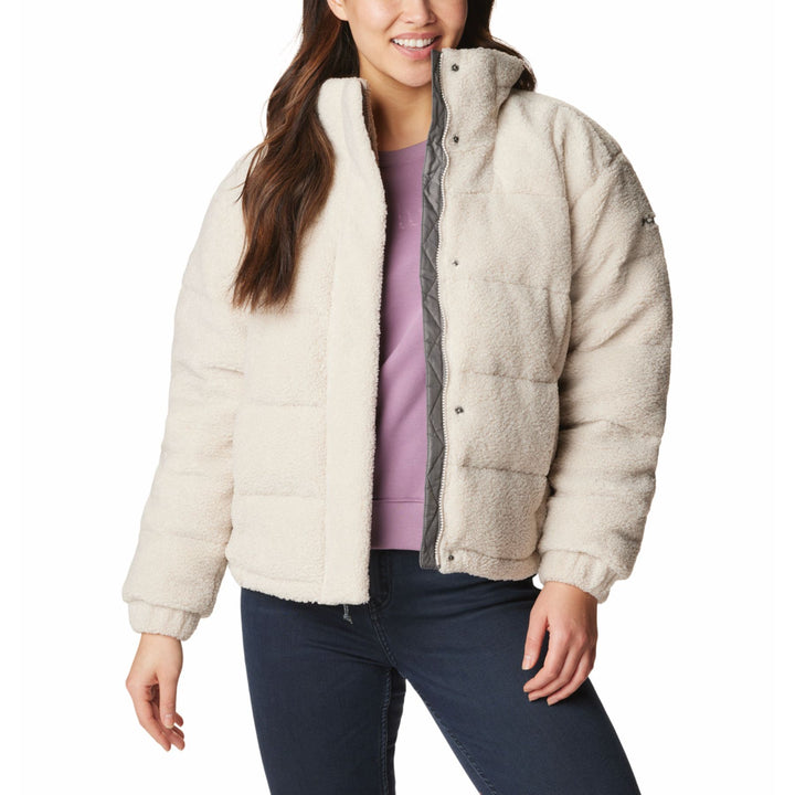 Columbia Women's Ruby Falls Novelty Jacket #color_dark-stone-doodle-sherpa