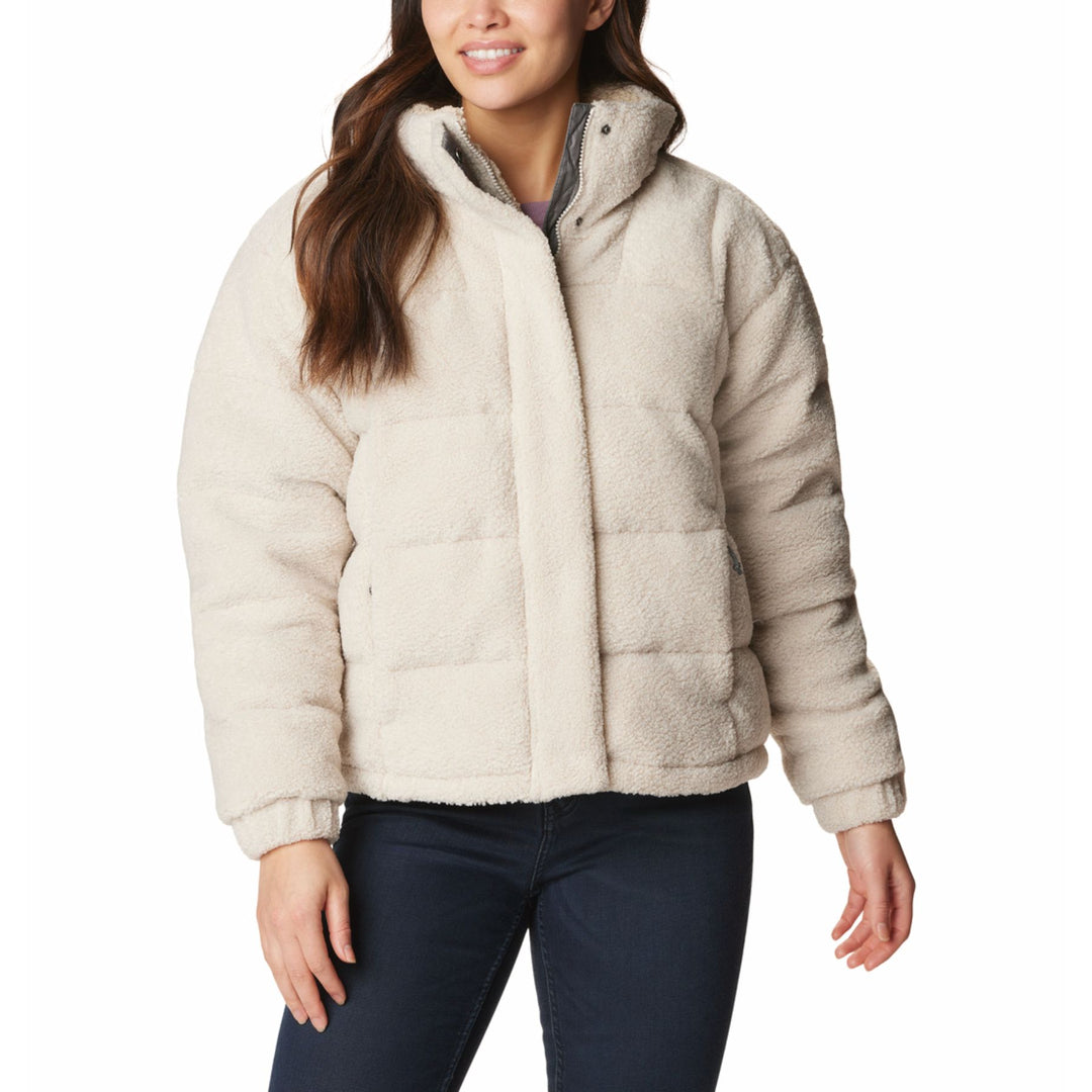 Columbia Women's Ruby Falls Novelty Jacket #color_dark-stone-doodle-sherpa