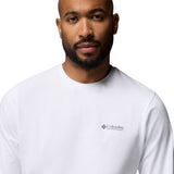 Columbia Men's Explorers Canyon Long Sleeve T-Shirt White/Branded Blanket / Small-White/Branded Blanket / Medium-White/Branded Blanket / Large-White/Branded Blanket / X-Large-White/Branded Blanket / XX-Large #- 53 Degrees North 