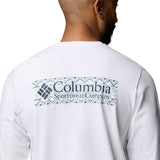 Columbia Men's Explorers Canyon Long Sleeve T-Shirt White/Branded Blanket / Small-White/Branded Blanket / Medium-White/Branded Blanket / Large-White/Branded Blanket / X-Large-White/Branded Blanket / XX-Large #- 53 Degrees North 