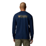 Columbia Men's Explorers Canyon Long Sleeve T-Shirt White/Branded Blanket / Small-White/Branded Blanket / Medium-White/Branded Blanket / Large-White/Branded Blanket / X-Large-White/Branded Blanket / XX-Large #- 53 Degrees North 