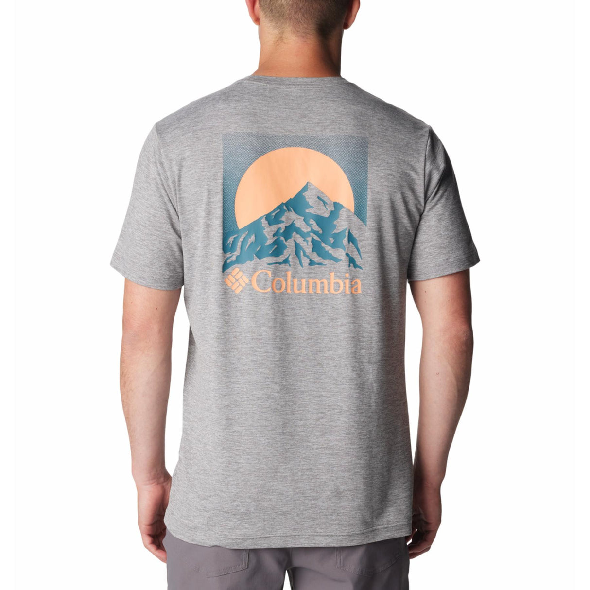 Columbia Men's Kwick Hike Back Graphic T-Shirt Black Heather/Moonscape / Small-Black Heather/Moonscape / Medium-Black Heather/Moonscape / Large-Black Heather/Moonscape / X-Large-Black Heather/Moonscape / XX-Large #- 53 Degrees North 