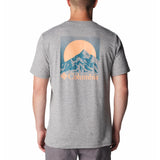 Columbia Men's Kwick Hike Back Graphic T-Shirt Black Heather/Moonscape / Small-Black Heather/Moonscape / Medium-Black Heather/Moonscape / Large-Black Heather/Moonscape / X-Large-Black Heather/Moonscape / XX-Large #- 53 Degrees North 