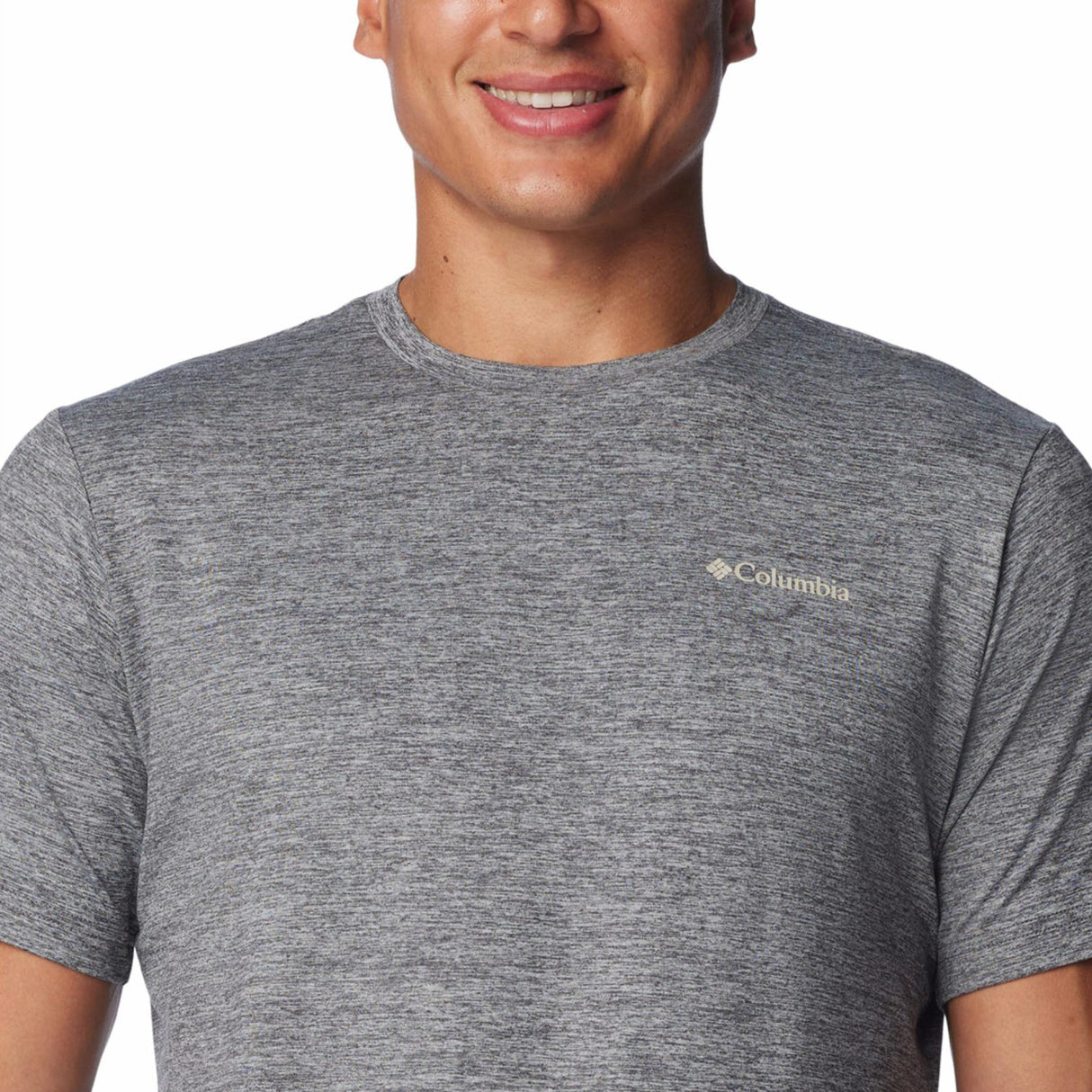 Columbia Men's Kwick Hike Back Graphic T-Shirt Black Heather/Moonscape / Small-Black Heather/Moonscape / Medium-Black Heather/Moonscape / Large-Black Heather/Moonscape / X-Large-Black Heather/Moonscape / XX-Large #- 53 Degrees North 