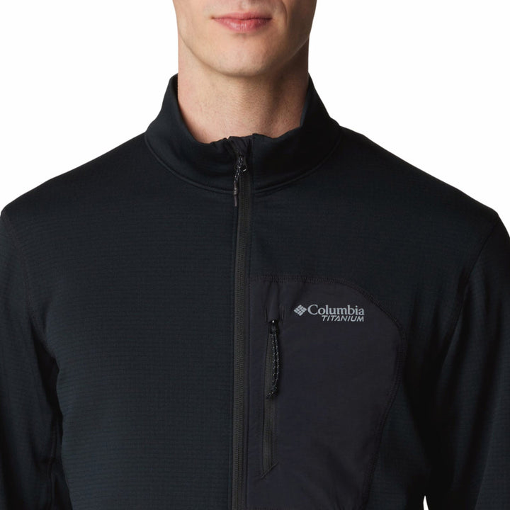 Columbia Men's Triple Canyon Grid Fleece Full Zip #color_black