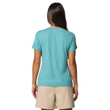 Columbia Women's Sloan Ridge Technical T-Shirt Teal/Find Your Trail / X-Small-Teal/Find Your Trail / Small-Teal/Find Your Trail / Medium-Teal/Find Your Trail / Large-Teal/Find Your Trail / X-Large #- 53 Degrees North 