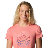 Columbia Women's Sloan Ridge Technical T-Shirt Teal/Find Your Trail / X-Small-Teal/Find Your Trail / Small-Teal/Find Your Trail / Medium-Teal/Find Your Trail / Large-Teal/Find Your Trail / X-Large #- 53 Degrees North 