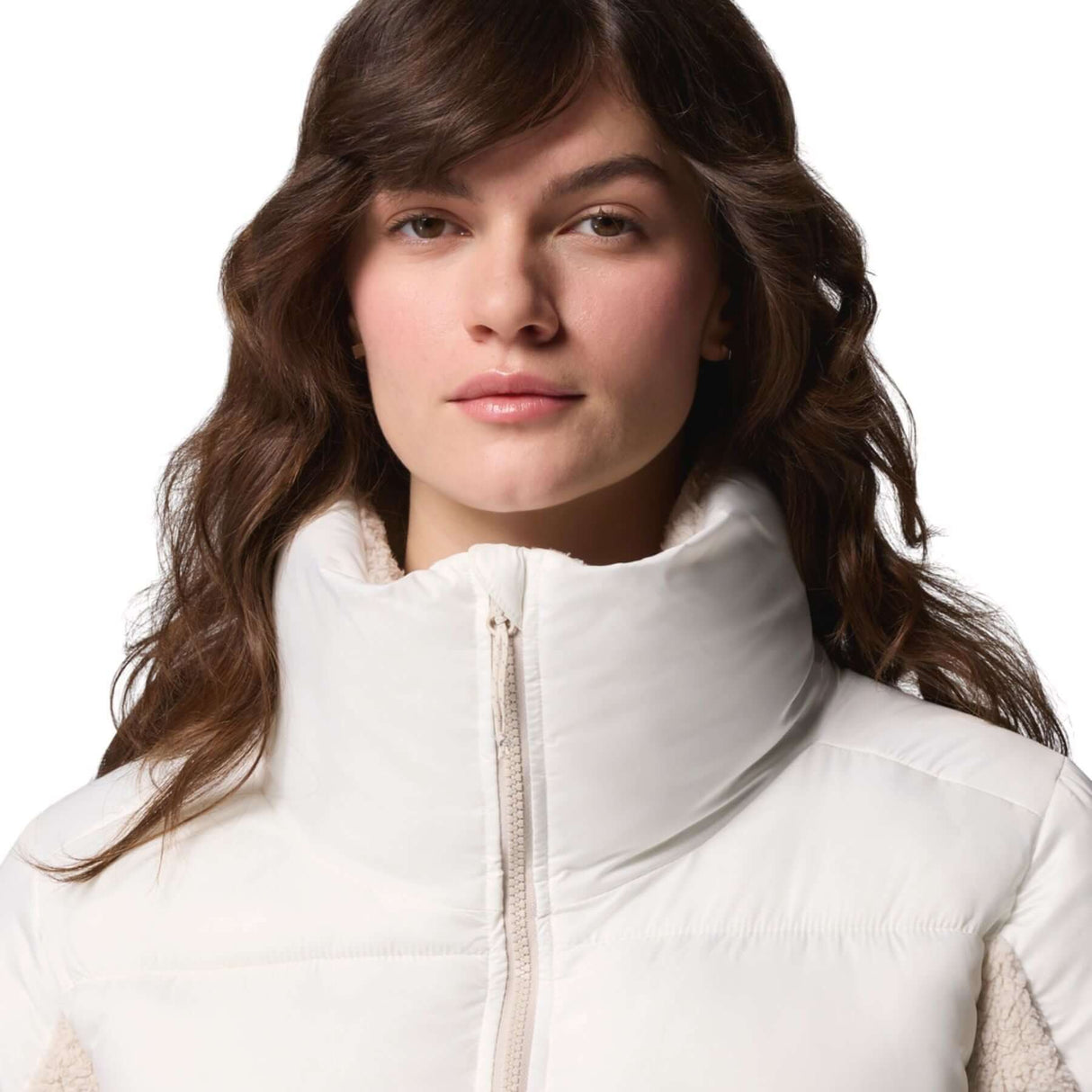 Columbia Women's Leadbetter Point II Sherpa Hybrid Jacket Sea Salt/Dark Stone / X-Small-Sea Salt/Dark Stone / Small-Sea Salt/Dark Stone / Medium-Sea Salt/Dark Stone / Large-Sea Salt/Dark Stone / X-Large #- 53 Degrees North 