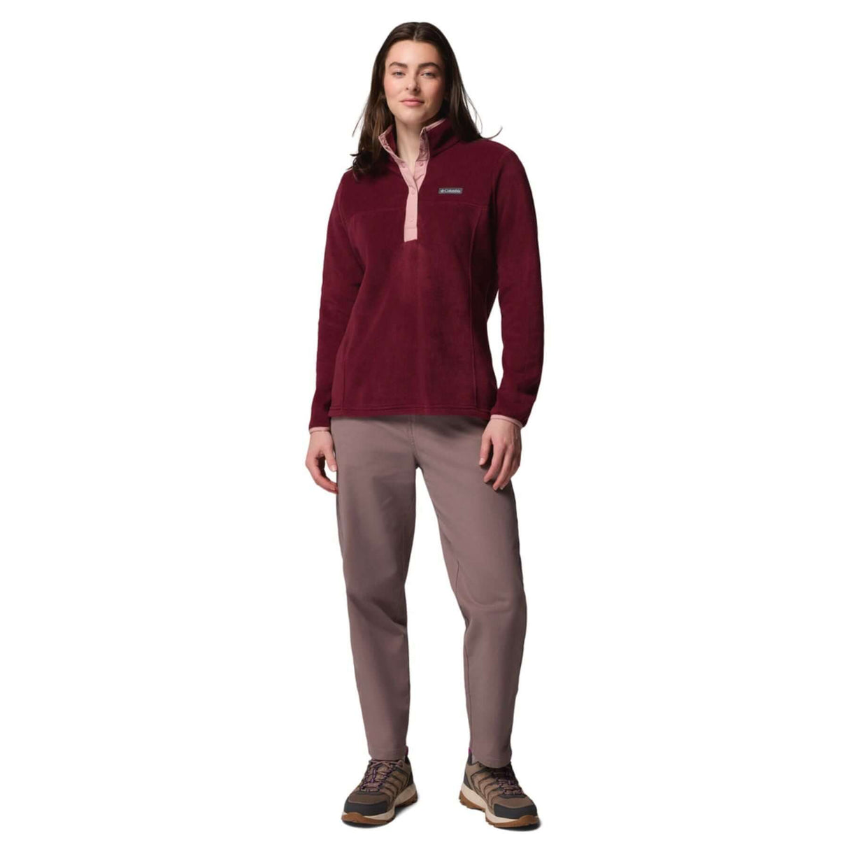 Columbia Women's Benton Springs 1/2 Snap Pullover Lavender Pearl/Share Purple/Shark / X-Small-Lavender Pearl/Share Purple/Shark / Small-Lavender Pearl/Share Purple/Shark / Medium-Lavender Pearl/Share Purple/Shark / Large-Lavender Pearl/Share Purple/Shark / X-Large #- 53 Degrees North 