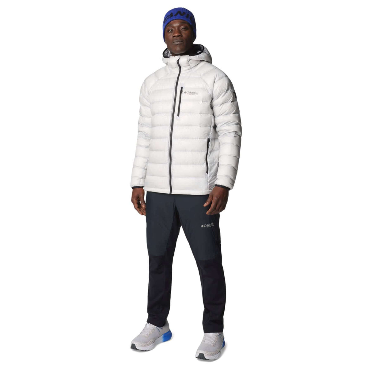 Columbia Men's Arctic Crest Down Hooded Jacket Nimbus Grey / Small-Nimbus Grey / Medium-Nimbus Grey / Large-Nimbus Grey / X-Large-Mountain Blue / Small #- 53 Degrees North 