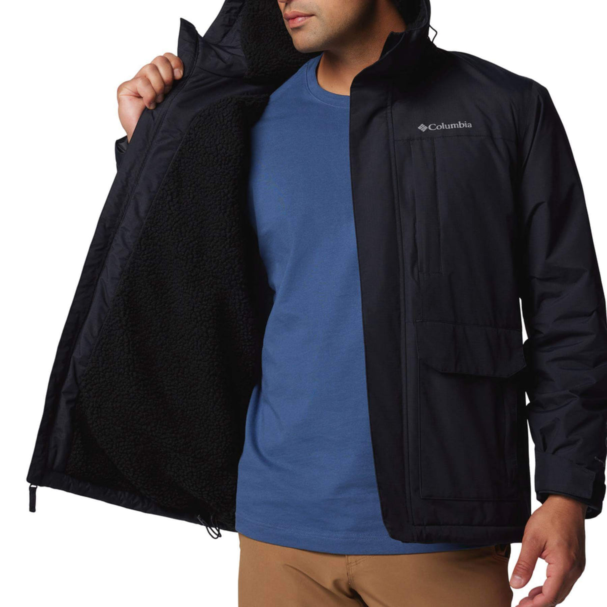 Columbia Men's Landroamer Sherpa Lined Jacket Black / Small-Black / Medium-Black / Large-Black / X-Large-Black / XX-Large #- 53 Degrees North 