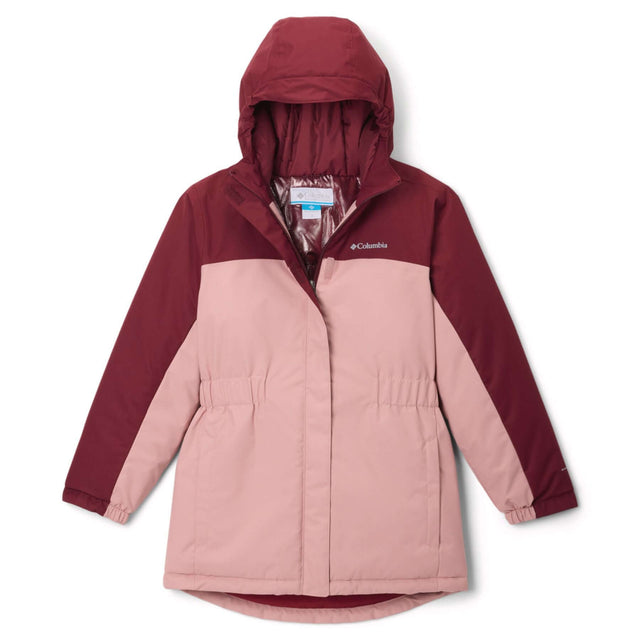 Columbia Girls' Hikebound II Long Insulated Jacket Eraser Pink/Rich Wine / Age 4-5-Eraser Pink/Rich Wine / Age 6-7-Eraser Pink/Rich Wine / Age 8-9-Eraser Pink/Rich Wine / Age 10-12-Eraser Pink/Rich Wine / Age 14-16 #- 53 Degrees North 
