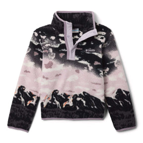 Columbia Kids' Helvetia II Printed Half Snap Fleece Pullover Shale Purple Sisters/Lavender Pearl / Age 4-5-Shale Purple Sisters/Lavender Pearl / Age 6-7-Shale Purple Sisters/Lavender Pearl / Age 8-9-Shale Purple Sisters/Lavender Pearl / Age 10-12-Shale Purple Sisters/Lavender Pearl / Age 14-16 #- 53 Degrees North 