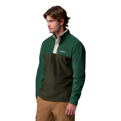 Columbia Men's Steens Mountain Half Snap Fleece Stone Green/Shark / Small-Stone Green/Shark / Medium-Stone Green/Shark / Large-Stone Green/Shark / X-Large-Stone Green/Shark / XX-Large #- 53 Degrees North 