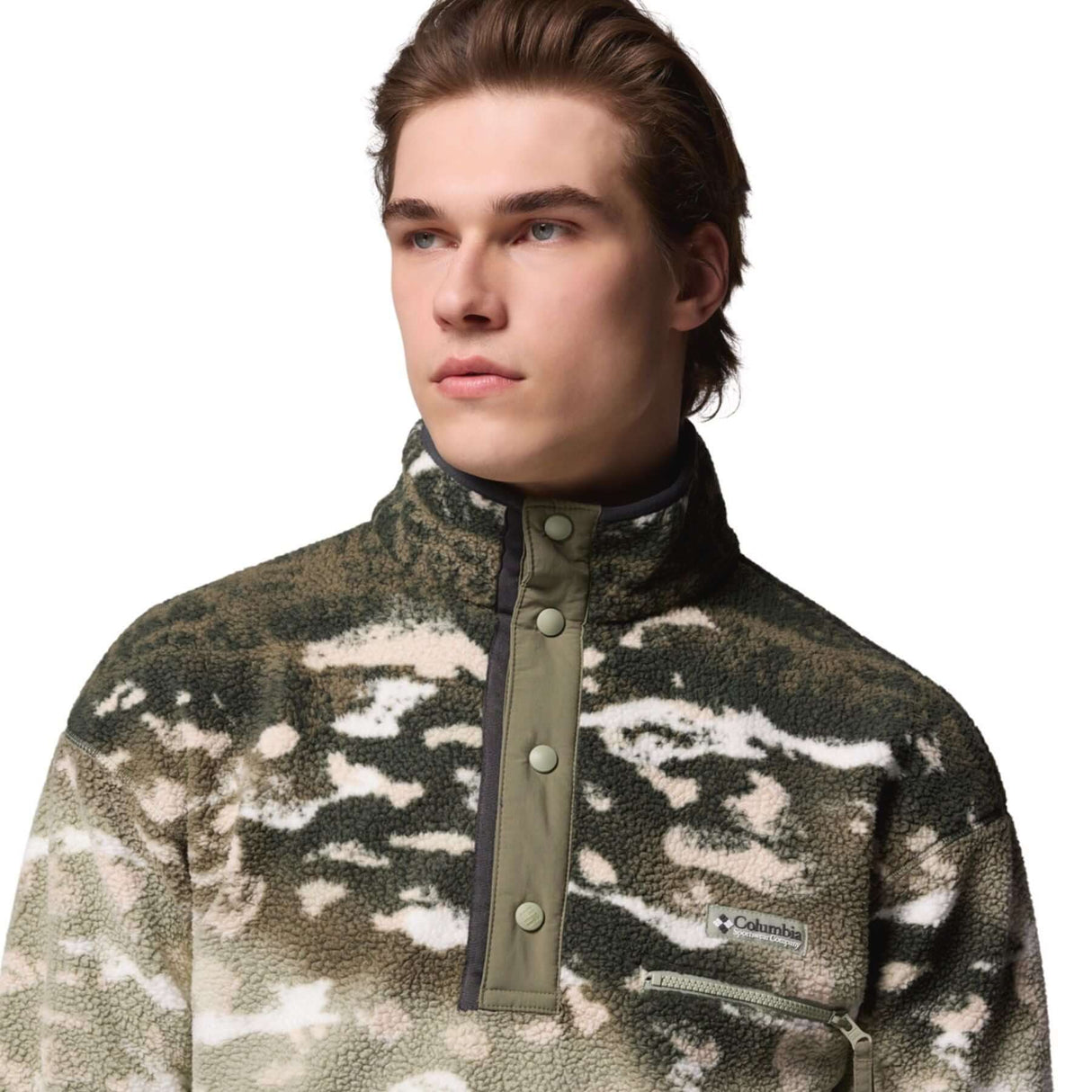 Columbia Men's Helvetia II Printed Half Snap Fleece Camel Brown Sisters / Small-Camel Brown Sisters / Medium-Camel Brown Sisters / Large-Camel Brown Sisters / X-Large-Camel Brown Sisters / XX-Large #- 53 Degrees North 