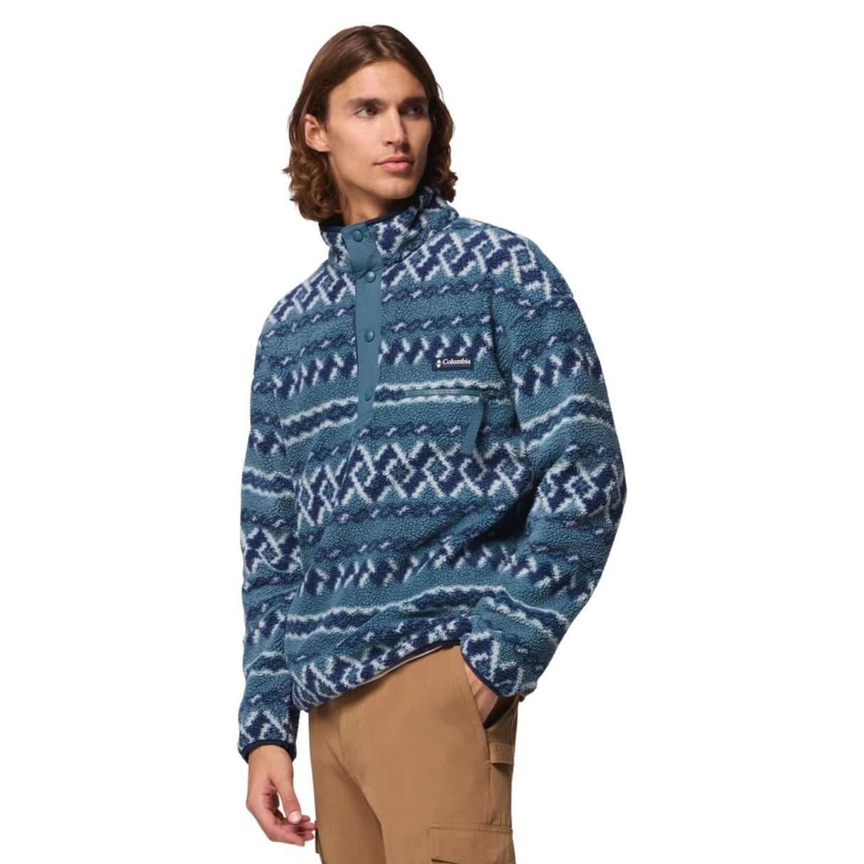 Columbia Men's Helvetia II Printed Half Snap Fleece Camel Brown Sisters / Small-Camel Brown Sisters / Medium-Camel Brown Sisters / Large-Camel Brown Sisters / X-Large-Camel Brown Sisters / XX-Large #- 53 Degrees North 