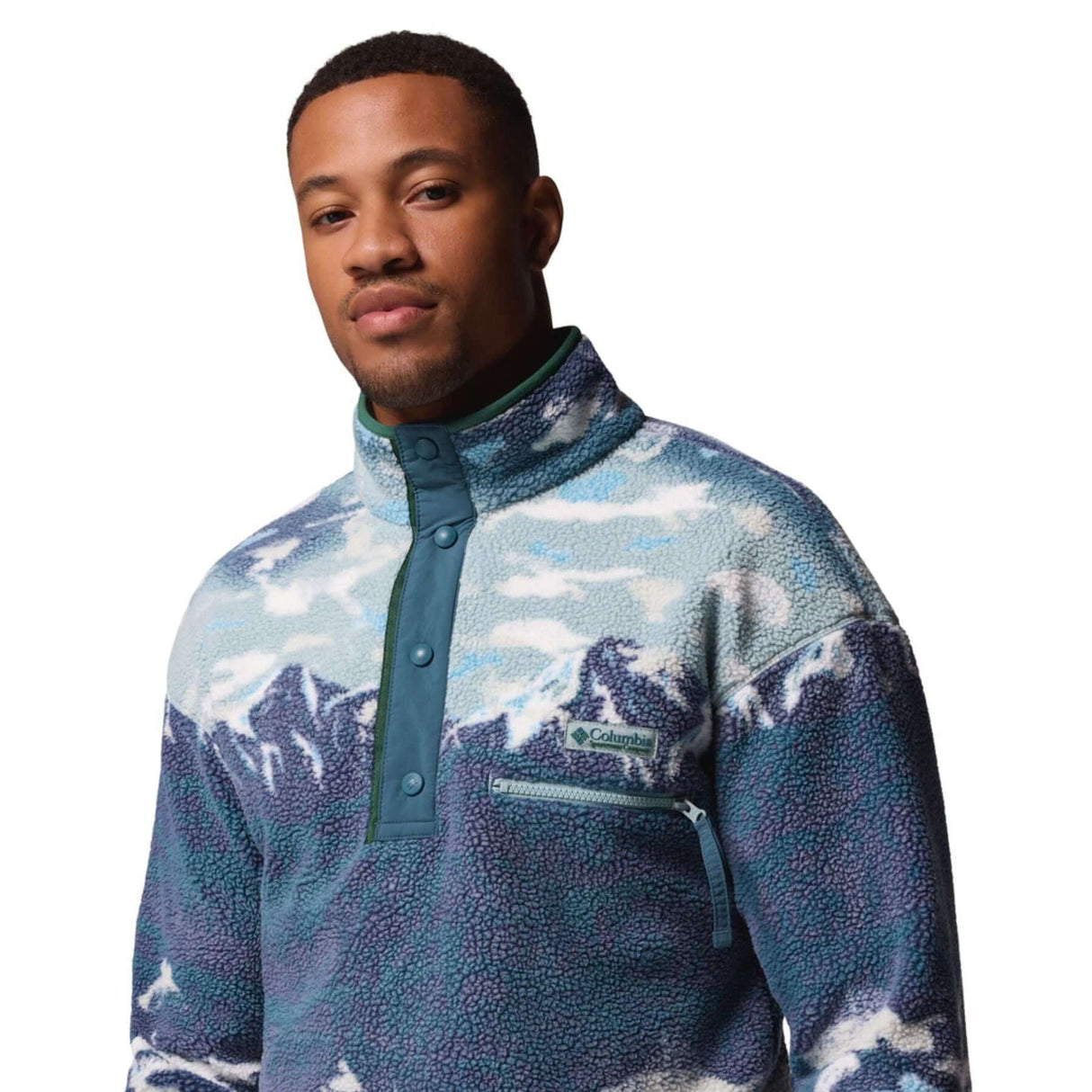 Columbia Men's Helvetia II Printed Half Snap Fleece Camel Brown Sisters / Small-Camel Brown Sisters / Medium-Camel Brown Sisters / Large-Camel Brown Sisters / X-Large-Camel Brown Sisters / XX-Large #- 53 Degrees North 