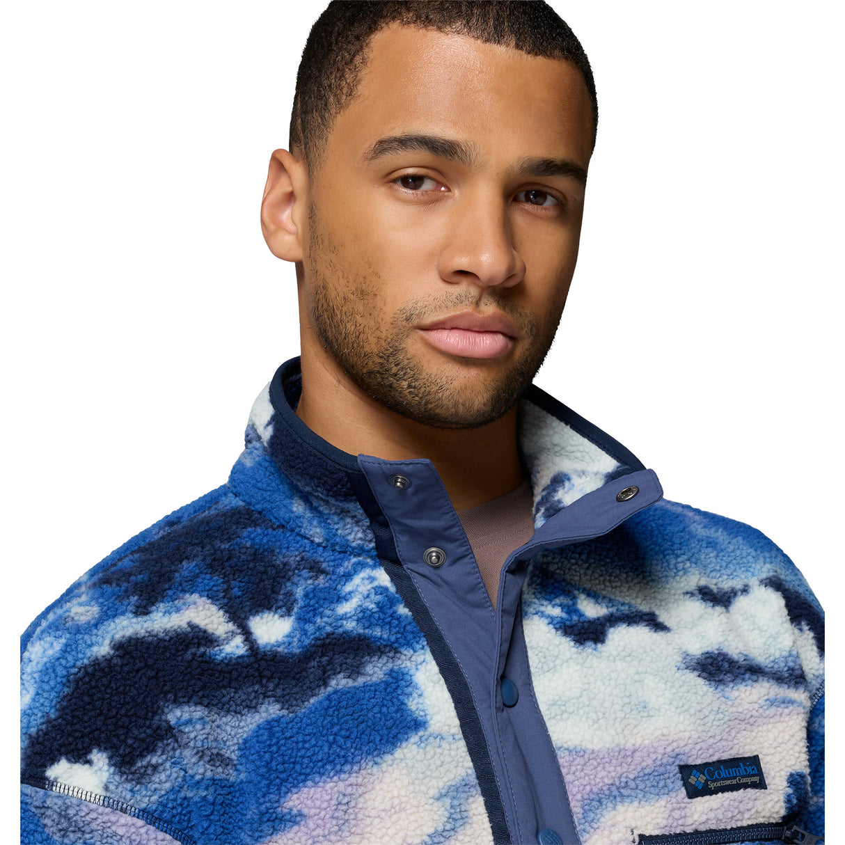 Columbia Men's Helvetia II Printed Half Snap Fleece Collegiate Navy Dreaming / Small-Collegiate Navy Dreaming / Medium-Collegiate Navy Dreaming / Large-Collegiate Navy Dreaming / X-Large-Collegiate Navy Dreaming / XX-Large #- 53 Degrees North 