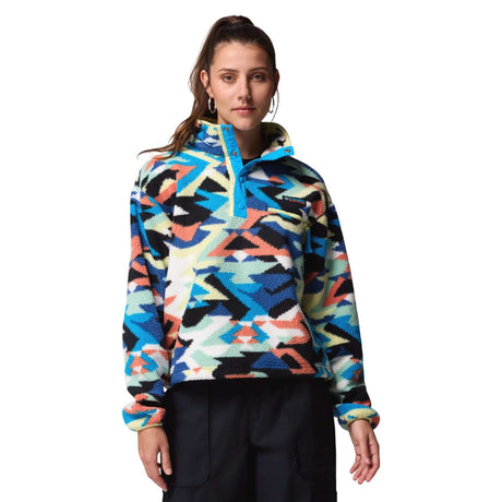 Columbia Women's Helvetia II Printed Cropped Half Snap Fleece Tobacco Sisters/Dark Stone / X-Small-Tobacco Sisters/Dark Stone / Small-Tobacco Sisters/Dark Stone / Medium-Tobacco Sisters/Dark Stone / Large-Tobacco Sisters/Dark Stone / X-Large #- 53 Degrees North 