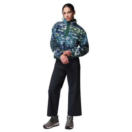 Women's Helvetia II Printed Cropped Half Snap Fleece