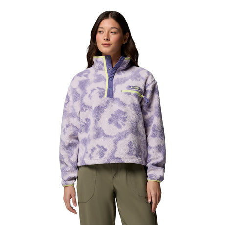 Columbia Women's Helvetia II Printed Cropped Half Snap Fleece Rosette Sprayflower / X-Small-Rosette Sprayflower / Small-Rosette Sprayflower / Medium-Rosette Sprayflower / Large-Rosette Sprayflower / X-Large #- 53 Degrees North 