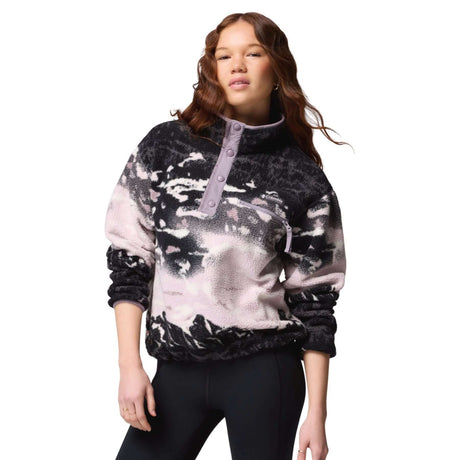 Columbia Women's Helvetia II Printed Cropped Half Snap Fleece Tobacco Sisters/Dark Stone / X-Small-Tobacco Sisters/Dark Stone / Small-Tobacco Sisters/Dark Stone / Medium-Tobacco Sisters/Dark Stone / Large-Tobacco Sisters/Dark Stone / X-Large #- 53 Degrees North 