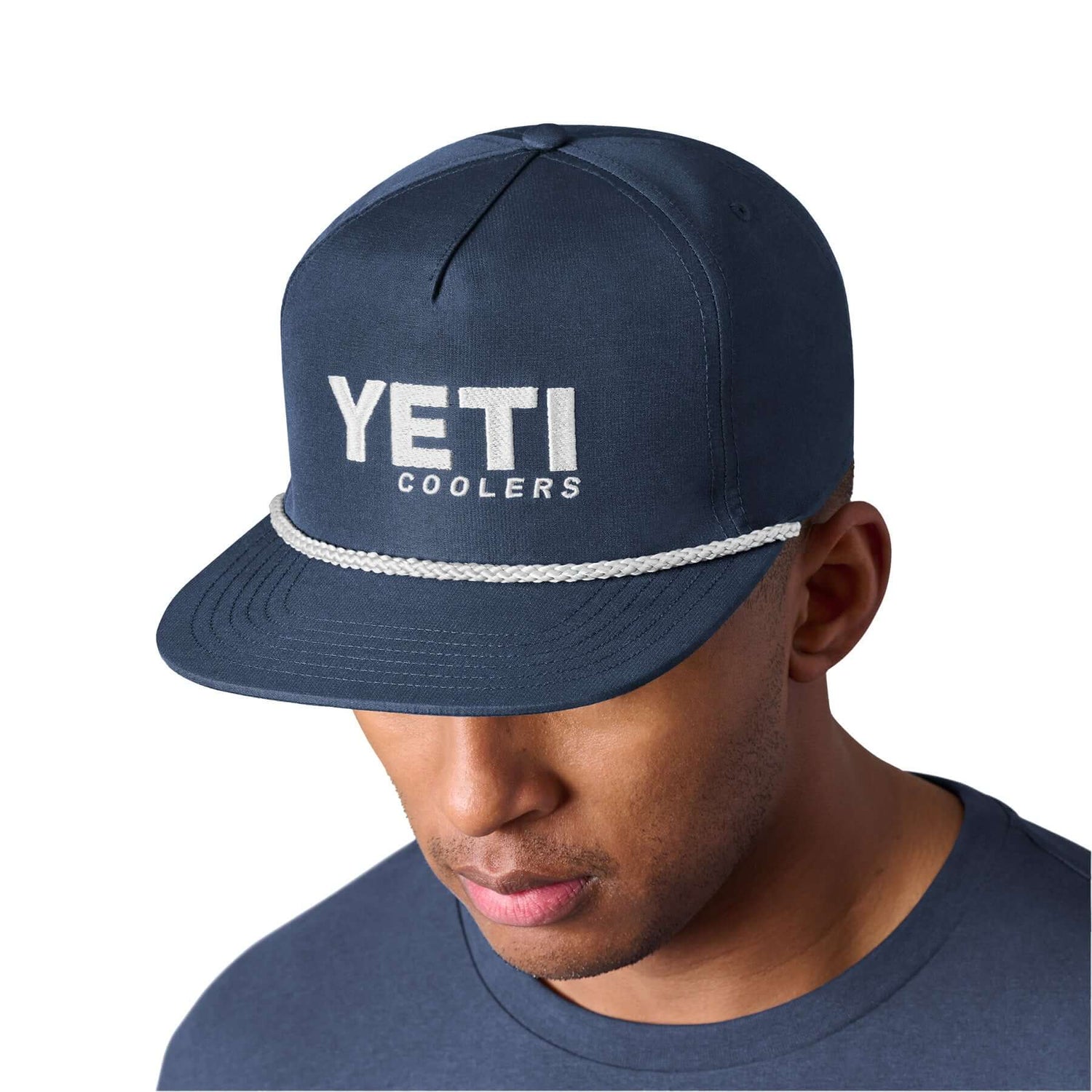 YETI Flat Brim Rope Hat Black-Navy #- 53 Degrees North 