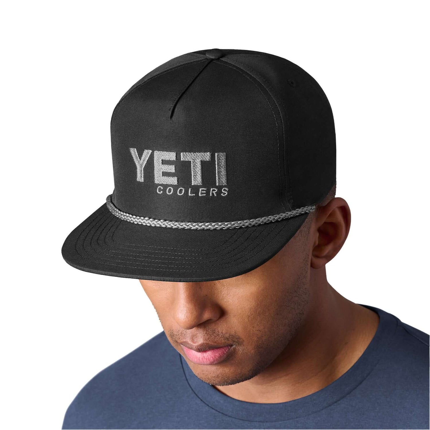 YETI Flat Brim Rope Hat Black-Navy #- 53 Degrees North 