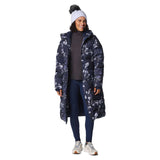 Columbia Women's Boundless Days Print Long Down Jacket Collegiate Navy Shadowvines Print / X-Small-Collegiate Navy Shadowvines Print / Small-Collegiate Navy Shadowvines Print / Medium-Collegiate Navy Shadowvines Print / Large-Collegiate Navy Shadowvines Print / X-Large #- 53 Degrees North 