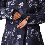Columbia Women's Boundless Days Print Long Down Jacket Collegiate Navy Shadowvines Print / X-Small-Collegiate Navy Shadowvines Print / Small-Collegiate Navy Shadowvines Print / Medium-Collegiate Navy Shadowvines Print / Large-Collegiate Navy Shadowvines Print / X-Large #- 53 Degrees North 