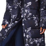 Columbia Women's Boundless Days Print Long Down Jacket Collegiate Navy Shadowvines Print / X-Small-Collegiate Navy Shadowvines Print / Small-Collegiate Navy Shadowvines Print / Medium-Collegiate Navy Shadowvines Print / Large-Collegiate Navy Shadowvines Print / X-Large #- 53 Degrees North 