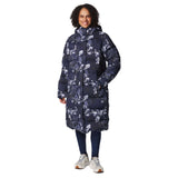 Columbia Women's Boundless Days Print Long Down Jacket Collegiate Navy Shadowvines Print / X-Small-Collegiate Navy Shadowvines Print / Small-Collegiate Navy Shadowvines Print / Medium-Collegiate Navy Shadowvines Print / Large-Collegiate Navy Shadowvines Print / X-Large #- 53 Degrees North 