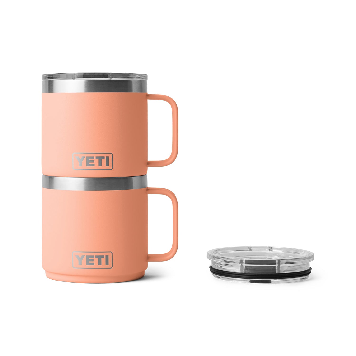 YETI Rambler 14 oz (414 ml) Stackable Mug Tropical Pink-Big Sky Blue-Ultramarine-Lowcountry Peach-Rescue Red #- 53 Degrees North 