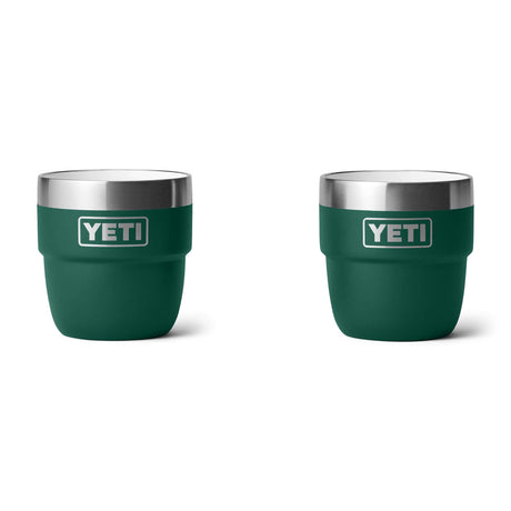 YETI Rambler 4oz(144ml) Stackable Espresso Cup - 2 Pack Black Forest Green-Tropical Pink-White-Wild Vine Red-Navy #- 53 Degrees North 