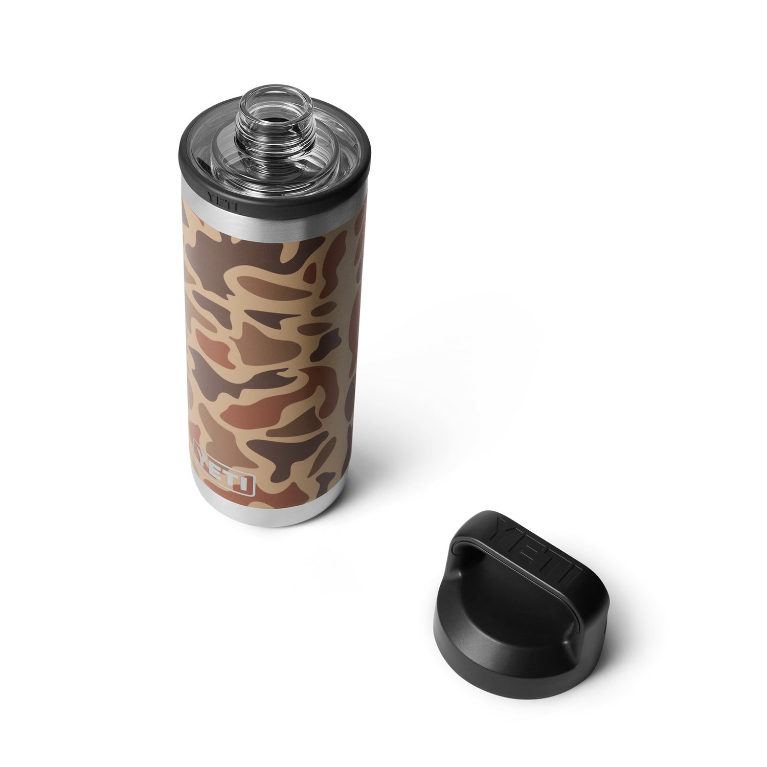 YETI Rambler 18 oz (532 ml) Bottle with Chug Cap Moon Dust-Wetlands Camo-White-Firefly Yellow-Lowcountry Peach #- 53 Degrees North 