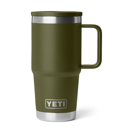 YETI Rambler 20 oz (591 ml) Travel Mug 2.0 in Olive/King Crab Orange