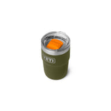 YETI Rambler 8 oz (237 ml) Ceramic Lined Stackable Cup Olive/King Crab Orange - 53 Degrees North