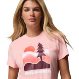 Columbia Women's Ruby Springs Graphic Fitted T-Shirt White/Get Hiked / X-Small-White/Get Hiked / Small-White/Get Hiked / Medium-White/Get Hiked / Large-White/Get Hiked / X-Large #- 53 Degrees North 