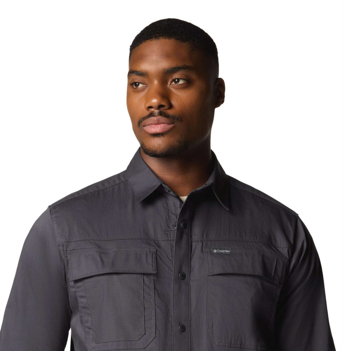 Columbia Men's Landroamer Twill Long Sleeve Shirt Shark / Small-Shark / Medium-Shark / Large-Shark / X-Large-Shark / XX-Large #- 53 Degrees North 