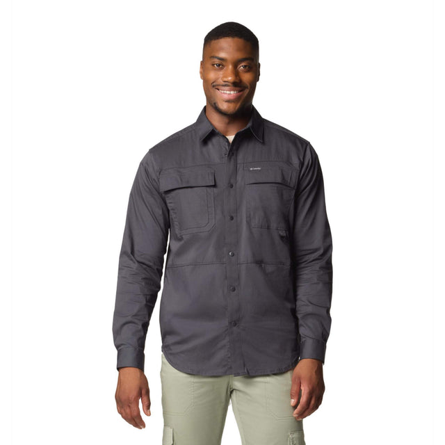 Columbia Men's Landroamer Twill Long Sleeve Shirt Shark / Small-Shark / Medium-Shark / Large-Shark / X-Large-Shark / XX-Large #- 53 Degrees North 